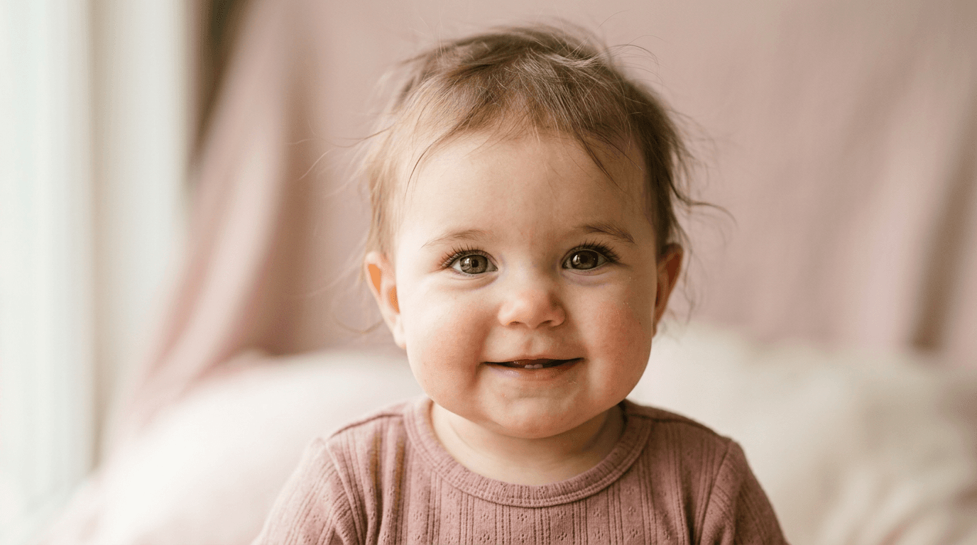 The photoreal baby portrait returned by BabyGen Vision